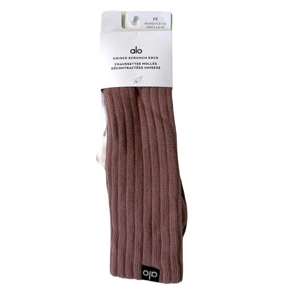 ALO Yoga Unisex Scrunch Sock in the color Smokey Quartz